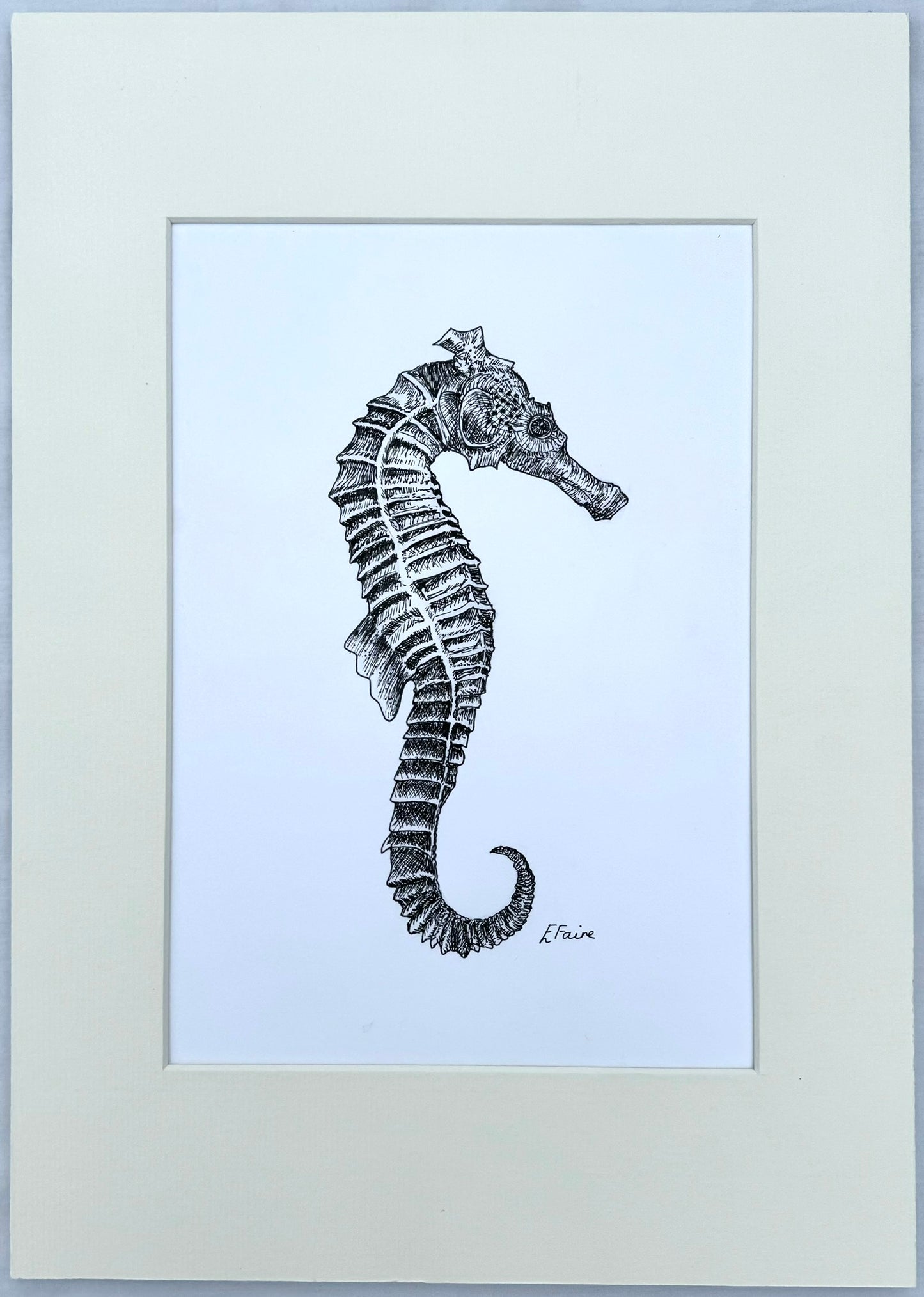 Seahorse Original Mounted Artwork