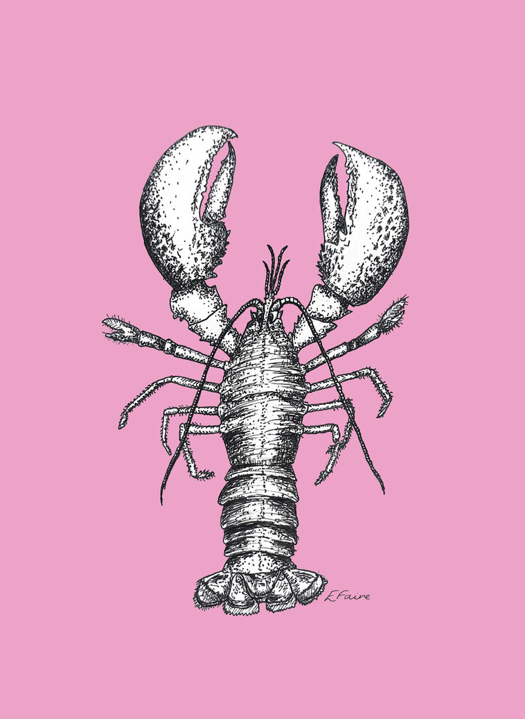 'Larry' Lobster Postcards - Neon