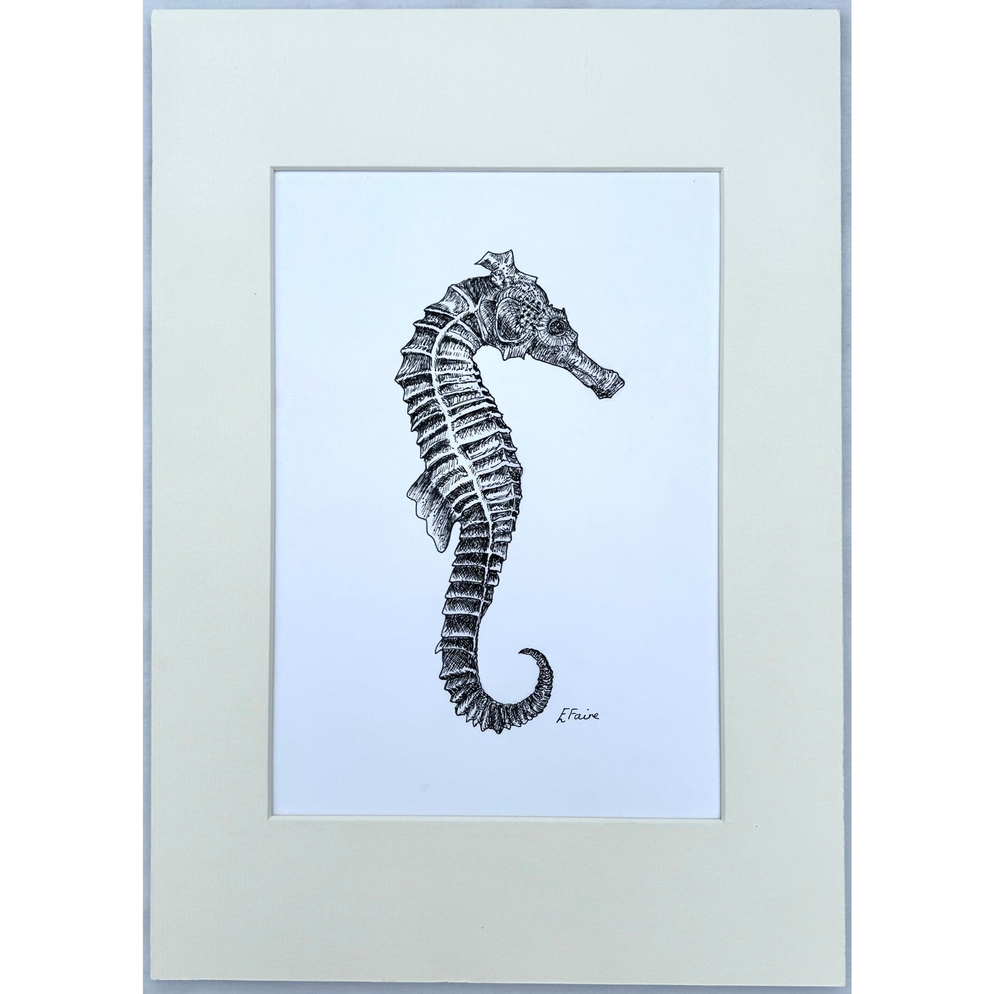 Seahorse Original Mounted Artwork