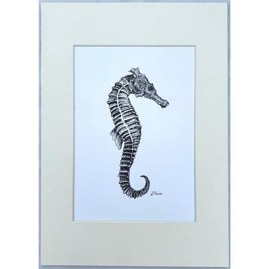 Seahorse Original Mounted Artwork