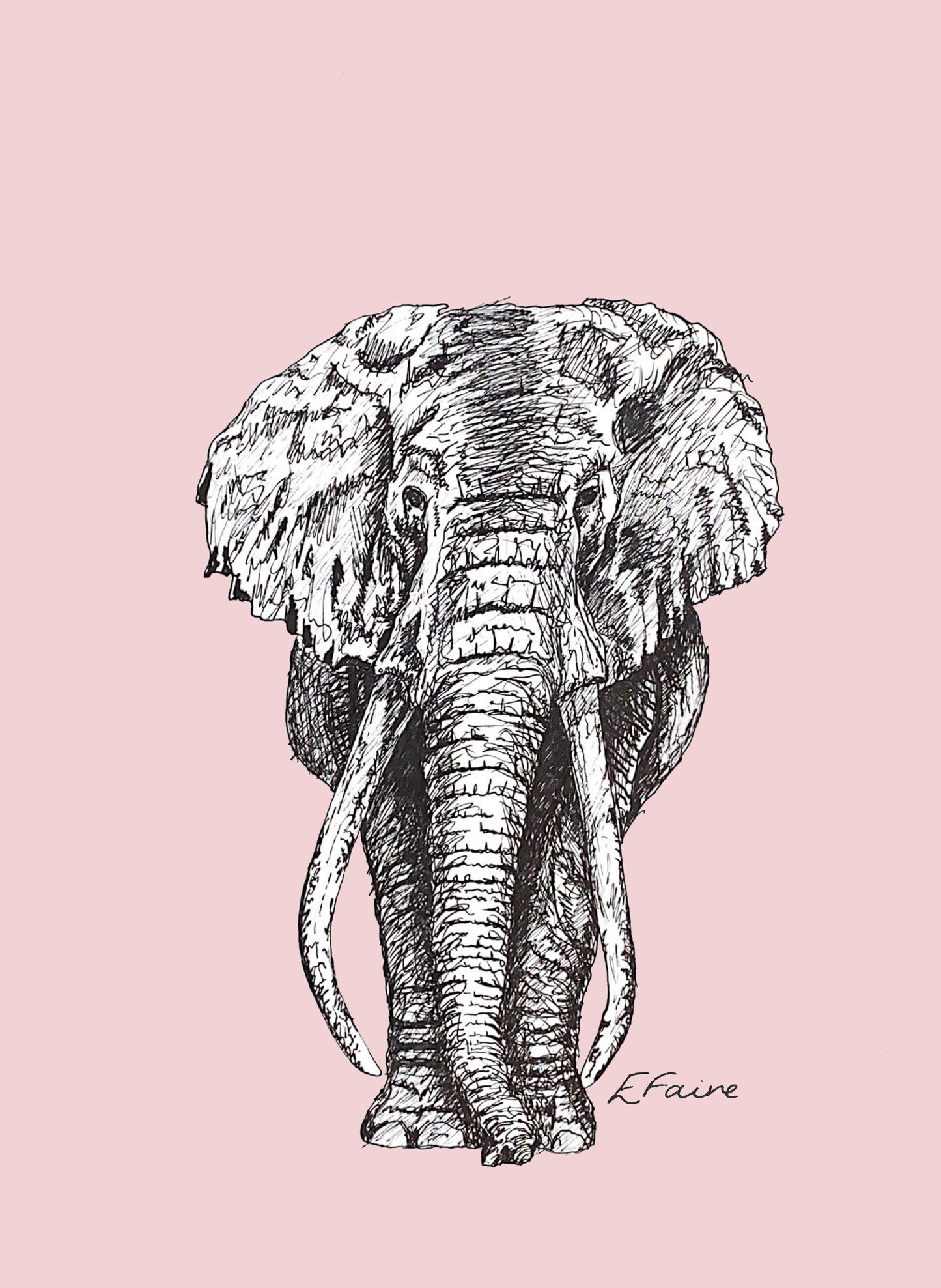 'Ems' Elephant Postcards - Pastel