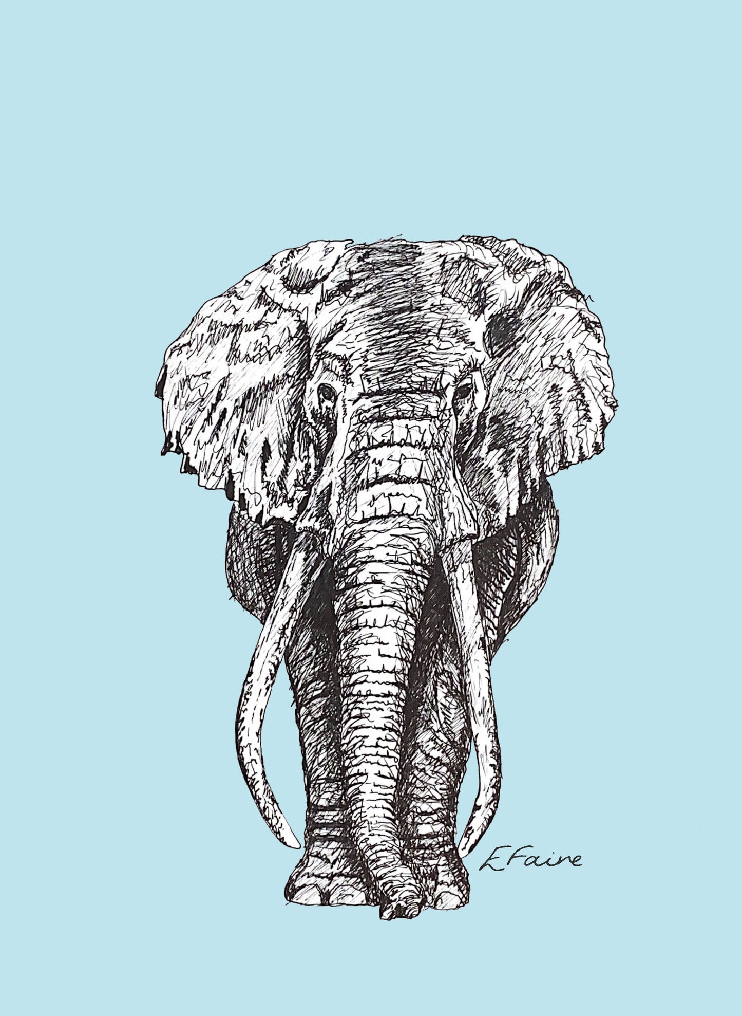 'Ems' Elephant Postcards - Pastel