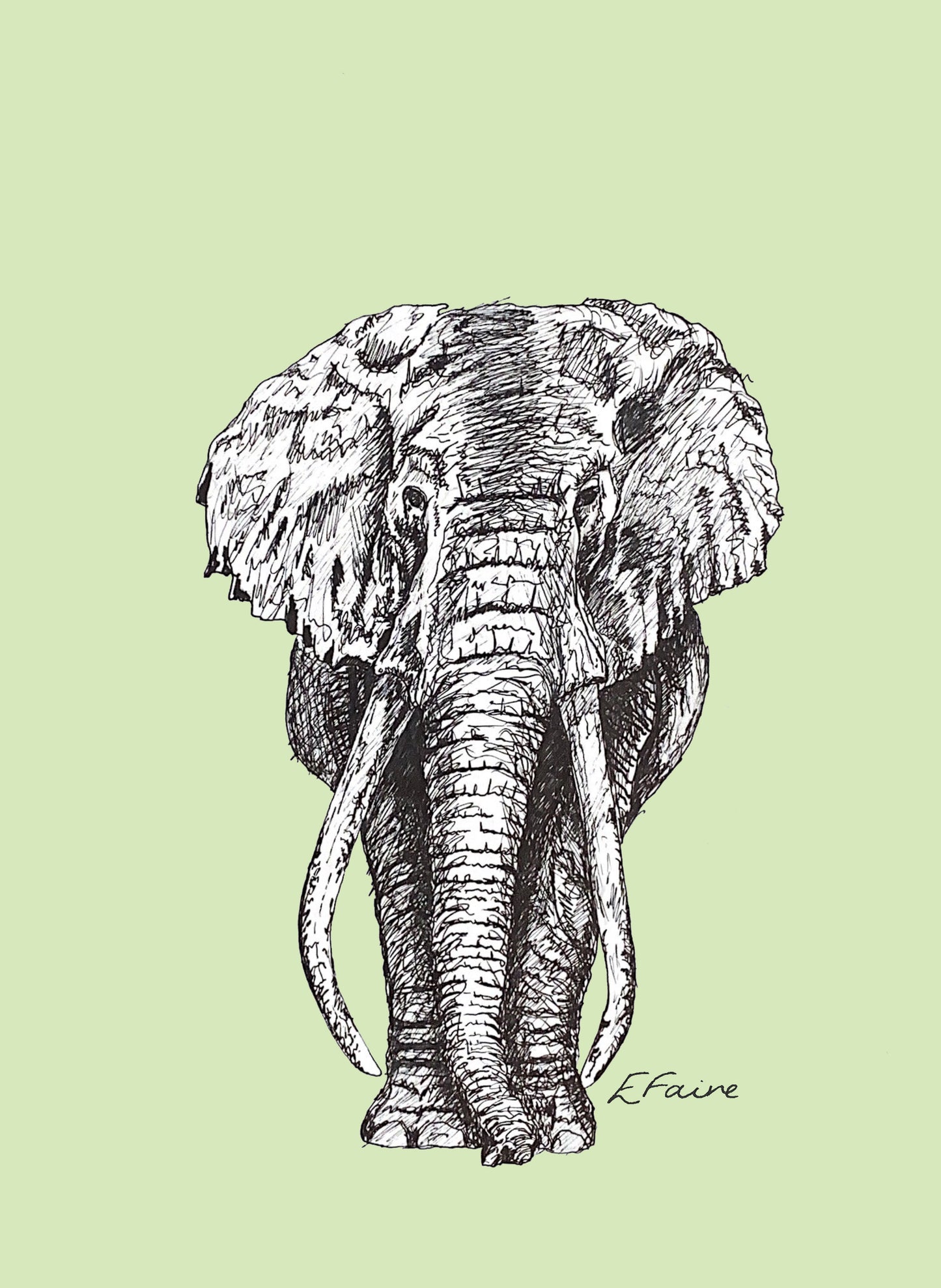 'Ems' Elephant Postcards - Pastel