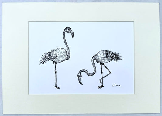 Flamingoes Original Framed