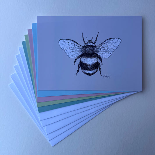 'Belinda' Bumblebee Postcards - Pastel